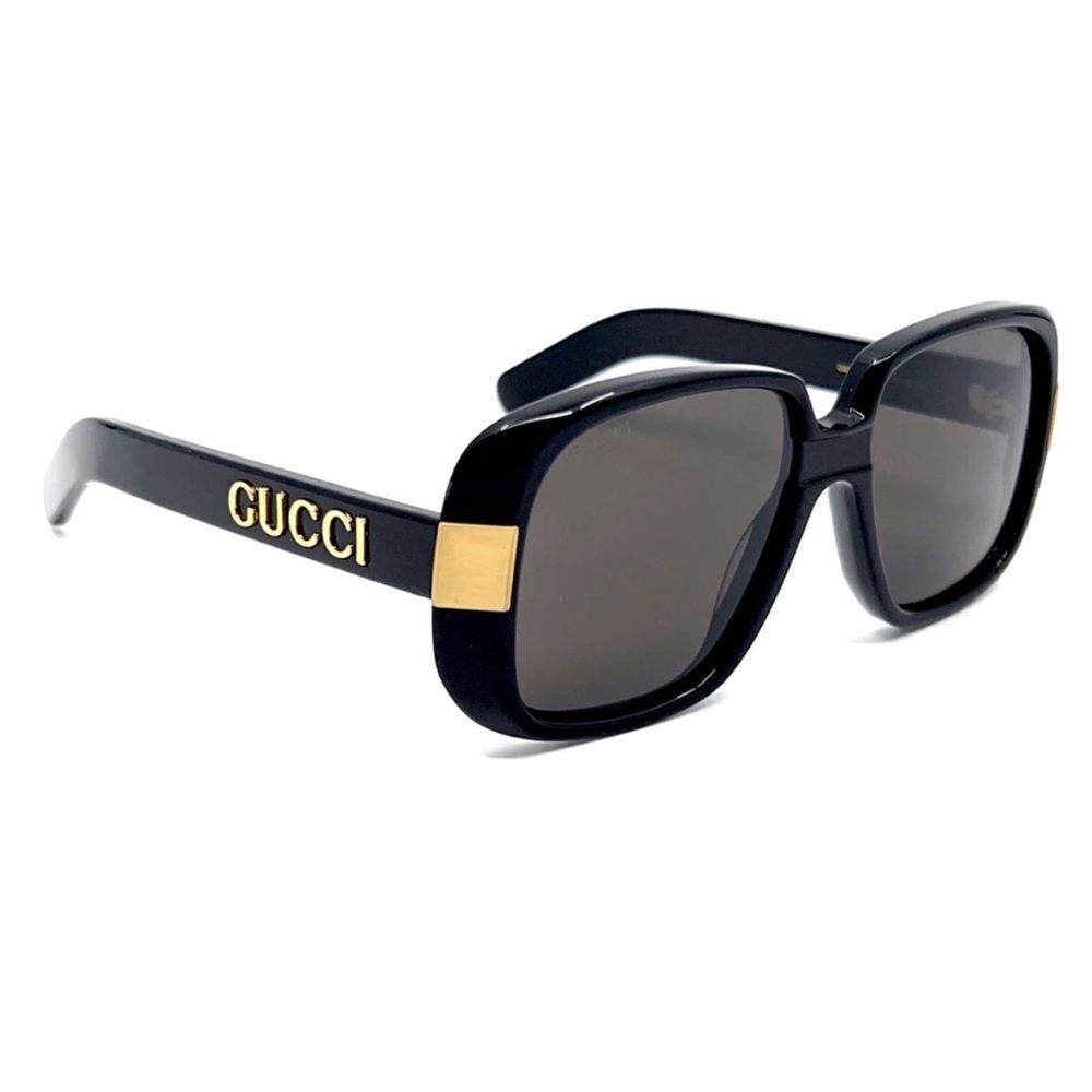 Gucci GG0318s - Pineapple Black Gold Sunglasses unisex $770 - Picture 11 of 16
